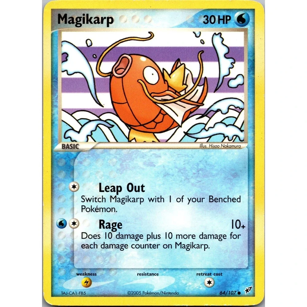 Pokemon Magikarp 64/107 EX Deoxys Common LP Water Type 2005 TCG Card
